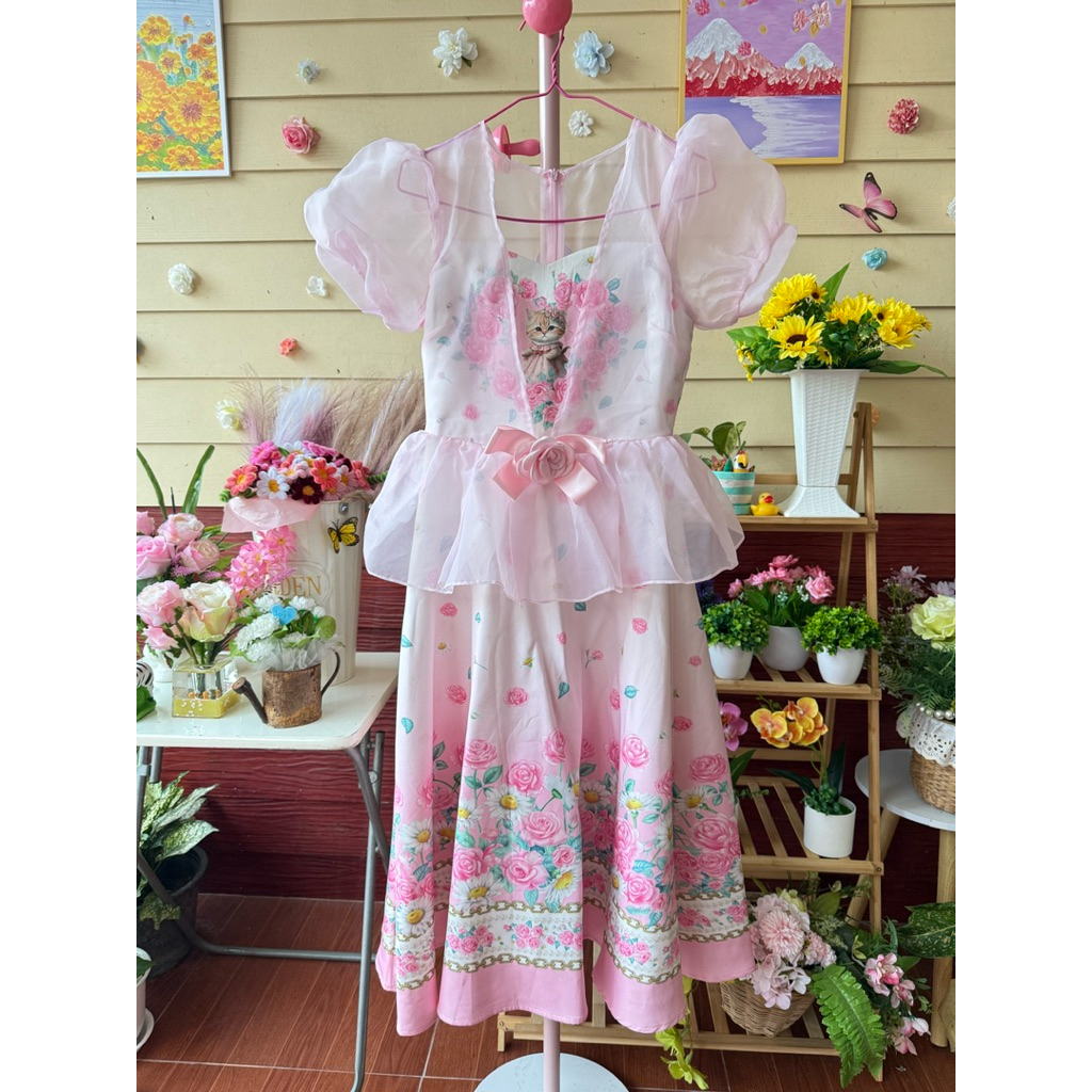 มือ2ป้าย Marie diamond เดรสลายแมวไซส์S