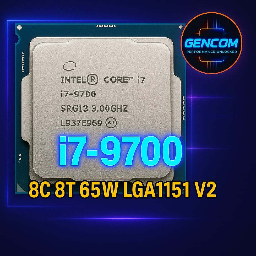 ซีพียู CPU i7-9700 3.0Ghz / Turbo 4.7Ghz/ 8คอร์ 8เทรด / 65W / 14nm ฟรีซิลิโคลนซอง i7 9700