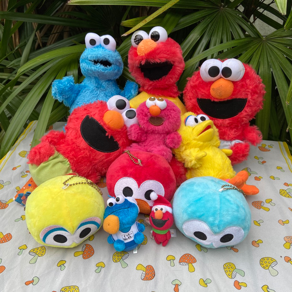 พวงกุญแจเอลโม่ Sesame Street ตุ๊กตาเอลโม่ พวงกุญแจญี่ปุ่นมือ2