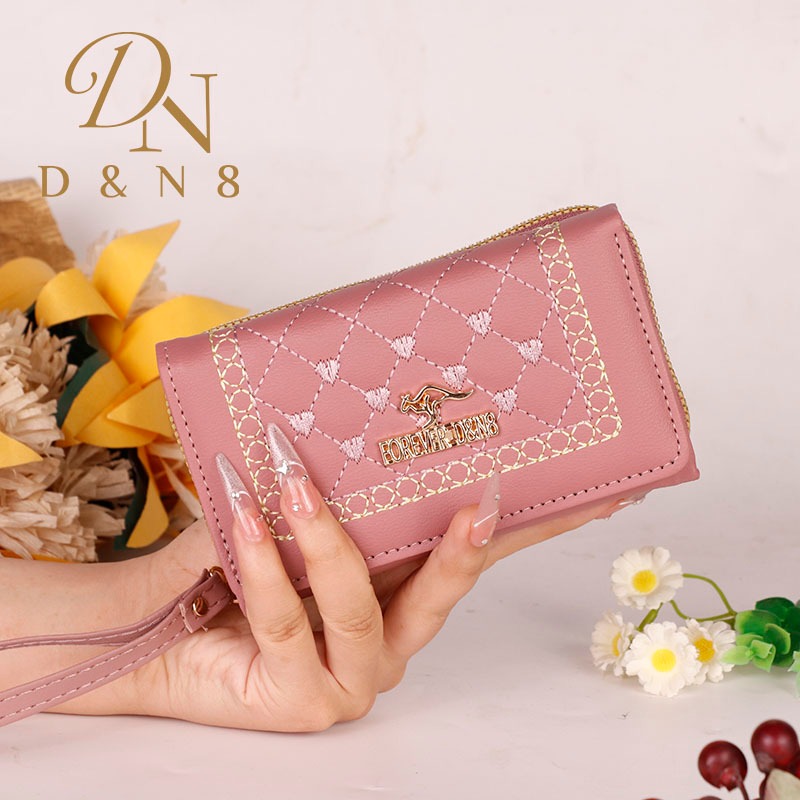 BM105#กระเป๋าสตางค์3พับใบกลาง น่ารัก👛👛 ช่องซิป 1 ช่อง ️ช่องใส่บัตร 8 ช่อง ️ใส่แบงค์เต็มใบได้
