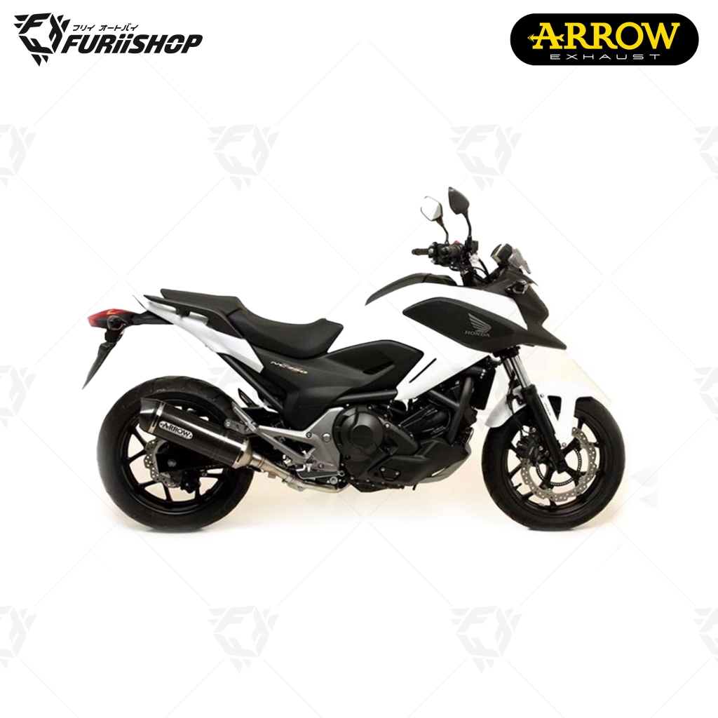 ท่อสูตร/ท่อแต่ง/ท่อไอเสีย Arrow Slip on Carbon-Carbon : for Honda Nc700/Nc750/Integra/NM4 -- Include