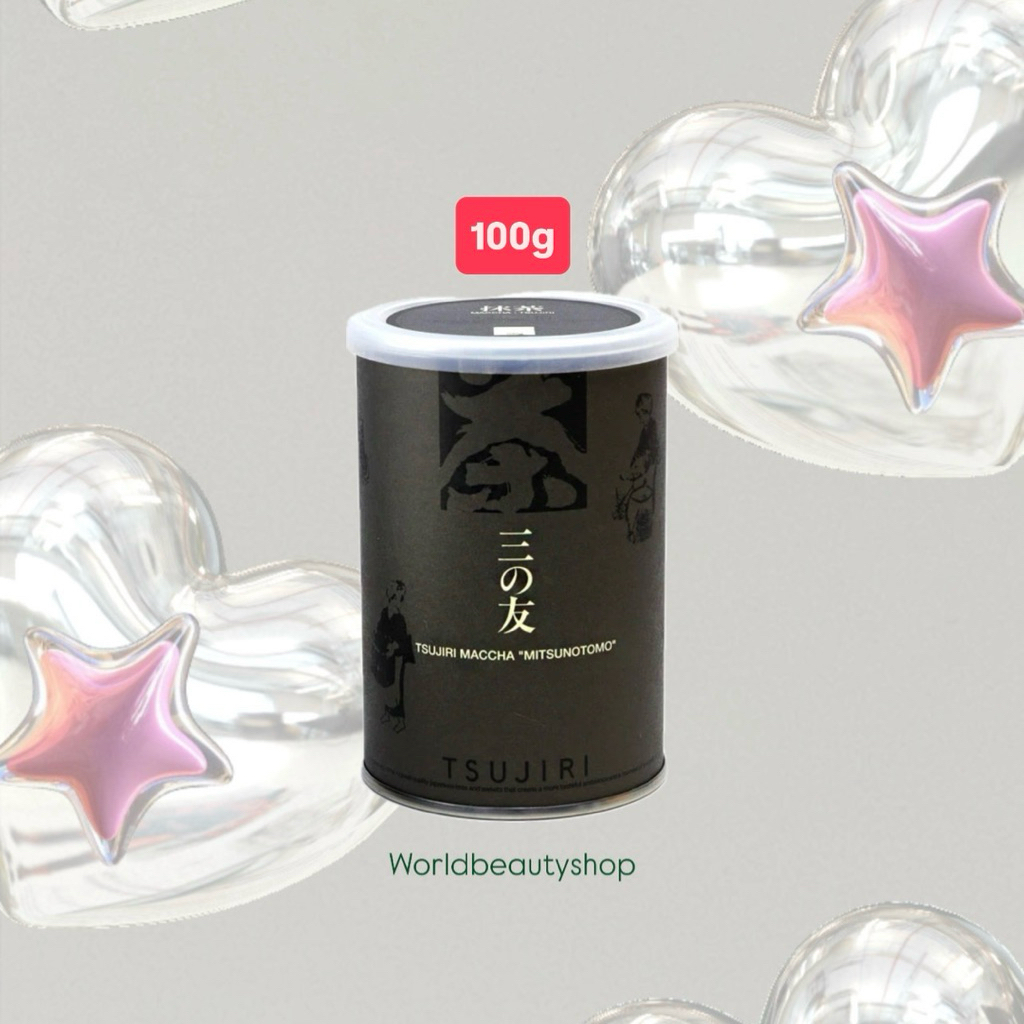 [พร้อมส่ง]มัทฉะจากร้านดัง TSUJIRI Matcha green tea KYOTO UJI MITSU-NO-TOMO 100g can