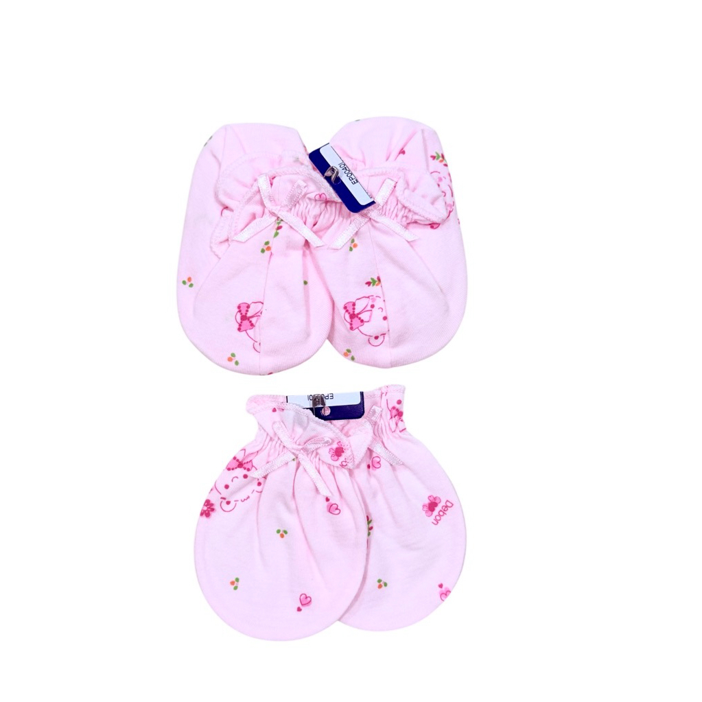 Set Debon Anti-Bacterial By Enfant NB เซ็ตถุงมือถุงเท้า เด็กอ่อนแรกเกิดอองฟองต์ คอตตอน Cotton สำหรับเด็ก แรกเกิด-3เดือน