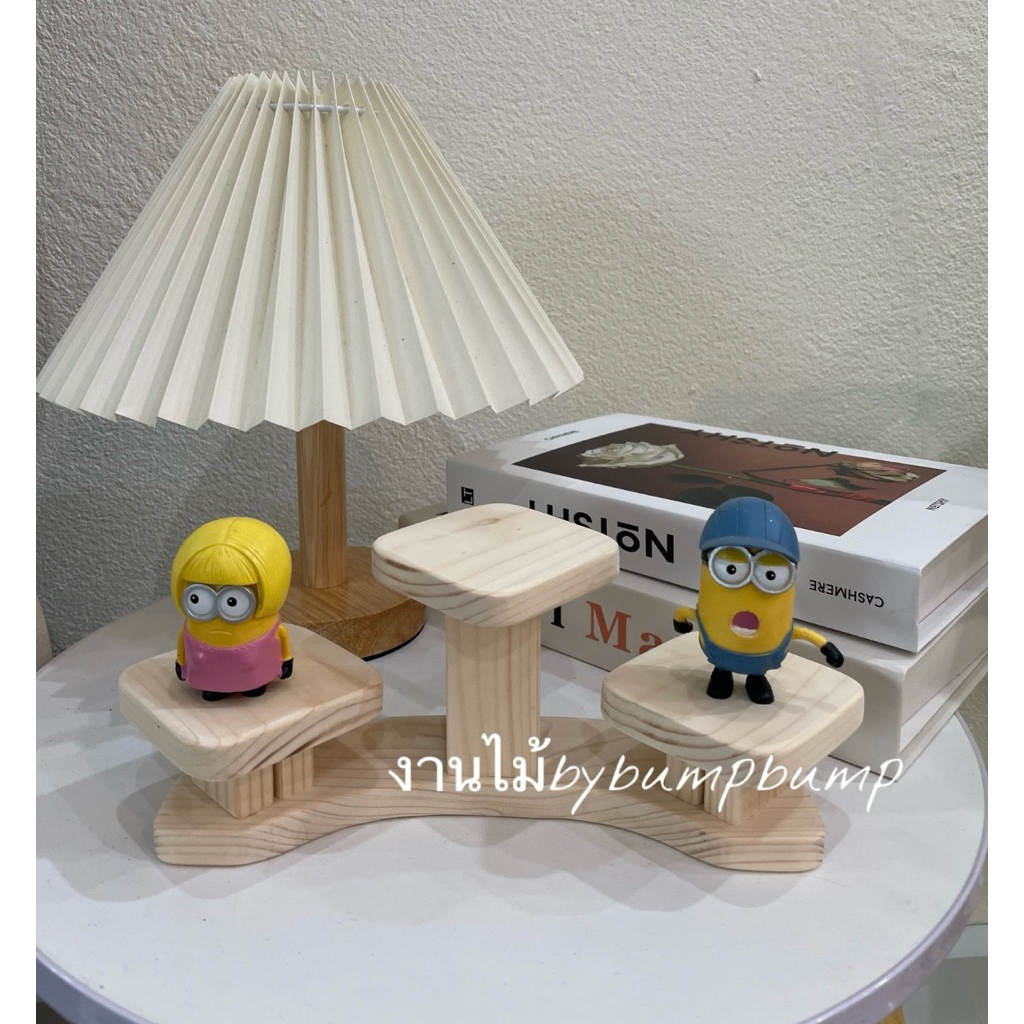 ชั้นไม้วางแคคตัส ชั้นวางโมเดล ขนาด7x21x9.5cm.