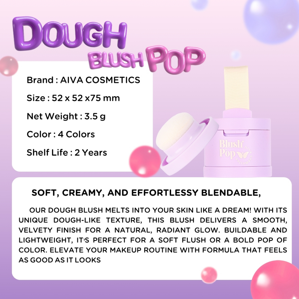 Aiva Dough BlushPop ไอว่าโดว์บลัชป๊อป บลัชออนเนื้อโดว์ - รูปที่ 7