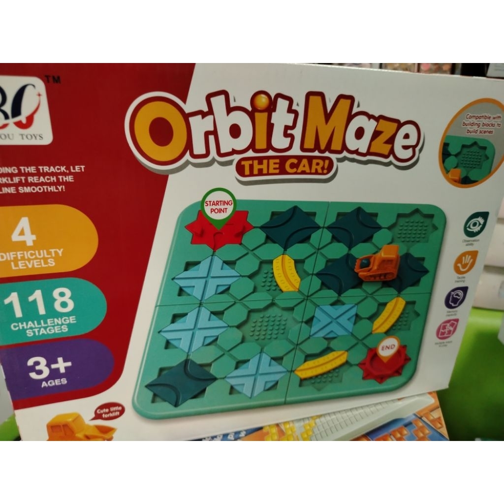 เกมต่อจิ้กซอว์วงกตปริศนา​ Orbit Maze​The​ car, squirrel carrying nuts มี​ 4​ ระดับความยากง่าย​118โจทย์​   .