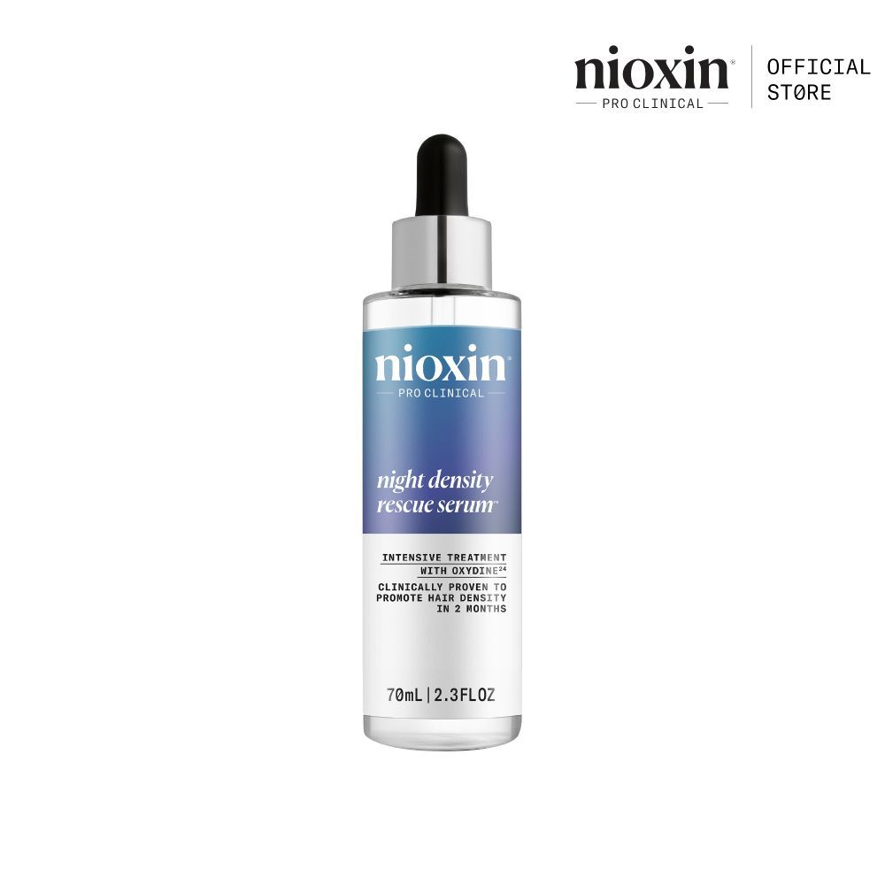 NIOXIN Night Density Rescue Serum เซรั่มกลางคืน ฟื้นรากผมระหว่างนอน 70ml (ไนอ๊อกซิน เสริมความหนา ลดผมบางอย่างอ่อนโยน)