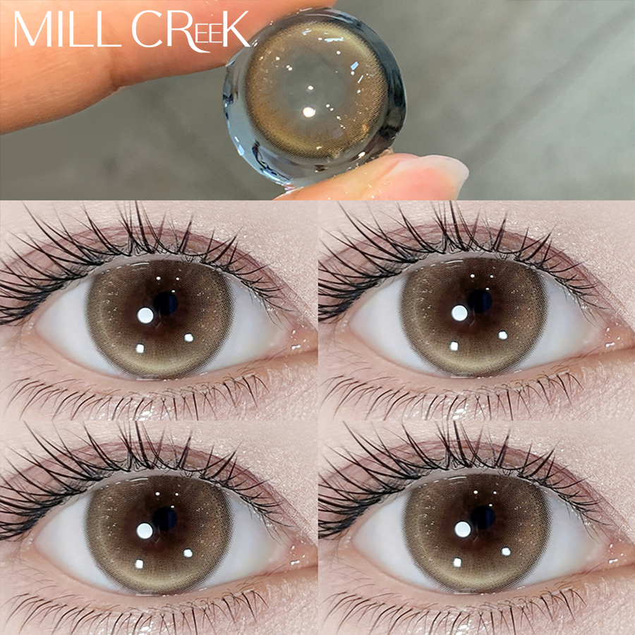 Mill Creek【New🥥】คอนแทคเลนส์สี สีน้ำตาล สีน้ำเงิน เลนส์นุ่มพิเศษ ขยายดวงตาทั้งสองข้าง【0~5.00】