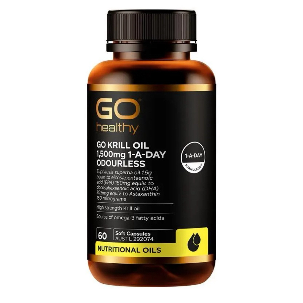 GO Healthy Krill Oil 1500mg 60 Capsules