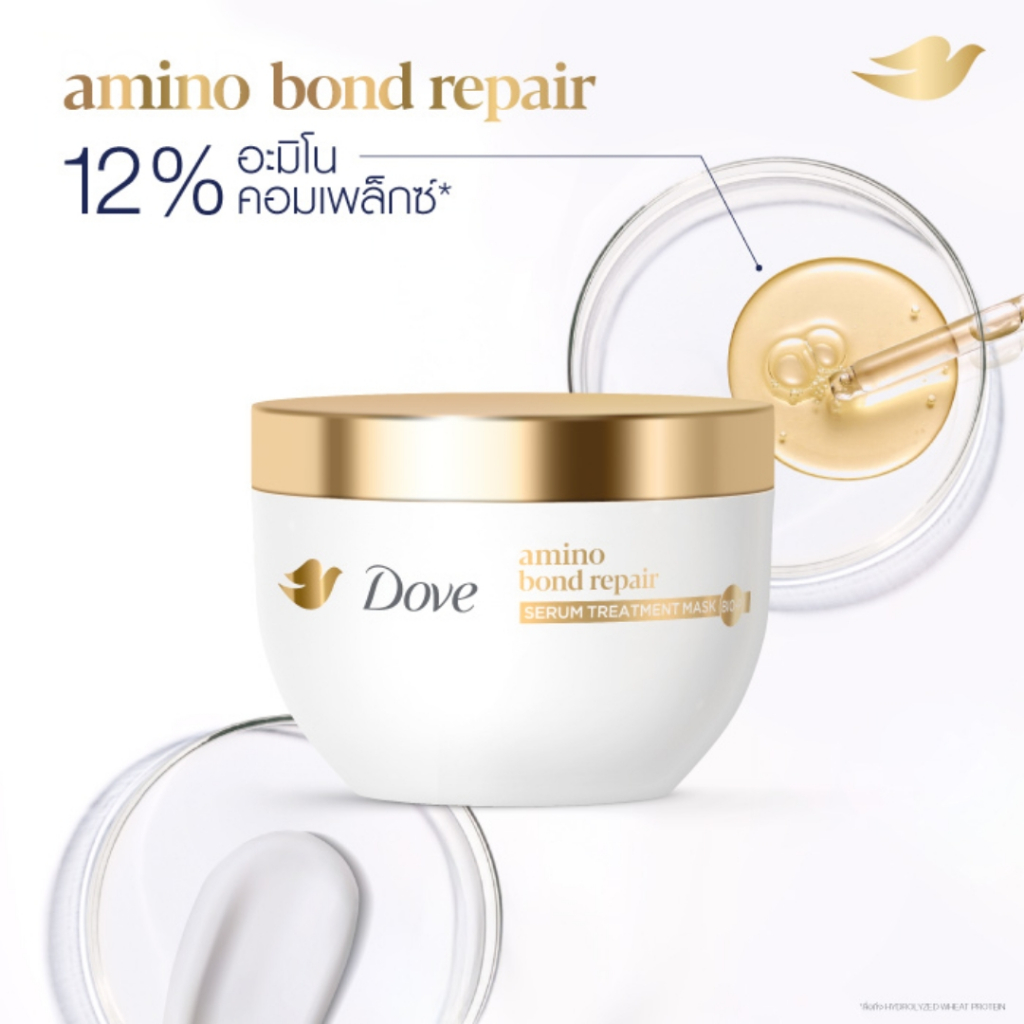 [ 1ชิ้น ] Dove โดฟ อะมิโน บอนด์ รีแพร์ เซรั่ม ทรีทเม้นท์ มาส์ก ขนาด 220 กรัม (1ชิ้น) ราคา ถูกที่สุด ดีลบีเคเค แกลเลอรีภาพที่ 3