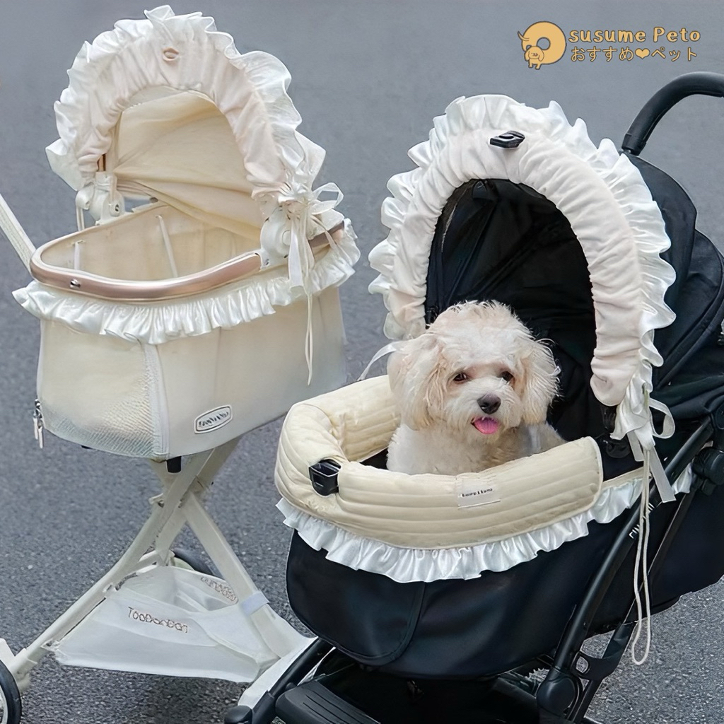 (พร้อมส่ง) Pet Stroller Accessories 🎀 ผ้าหุ้มขอบโดม ตกแต่งรถเข็น เว้นช่องสำหรับล็อคตะกร้า ใช้ได้กับรถเข็นทุกรุ่น