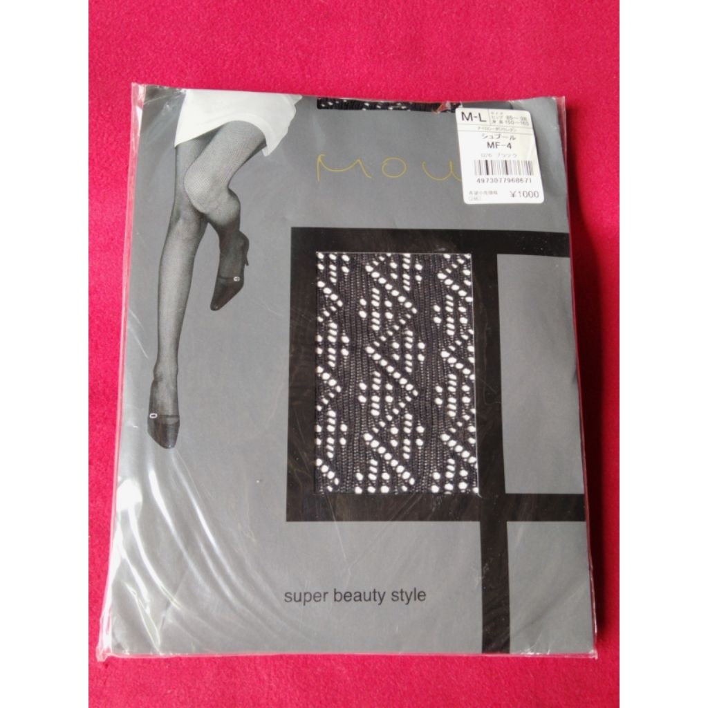 ถุงน่องเต็มตัว MOU ญี่ปุ่น size M-L แพ็ค 1 ชิ้น สีดำตาข่าย