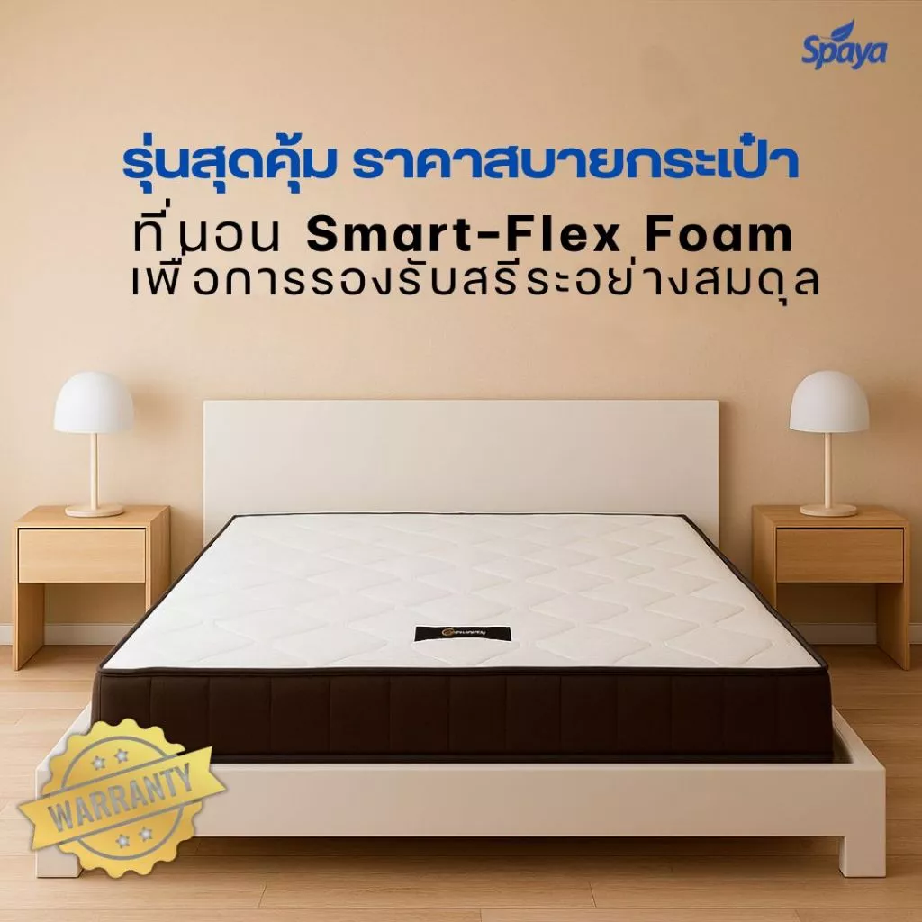 Spaya ที่นอนยางสังเคราะห์ Hybrid รุ่น VSLEEP หนา 8 นิ้ว ขนาด 6 ฟุต