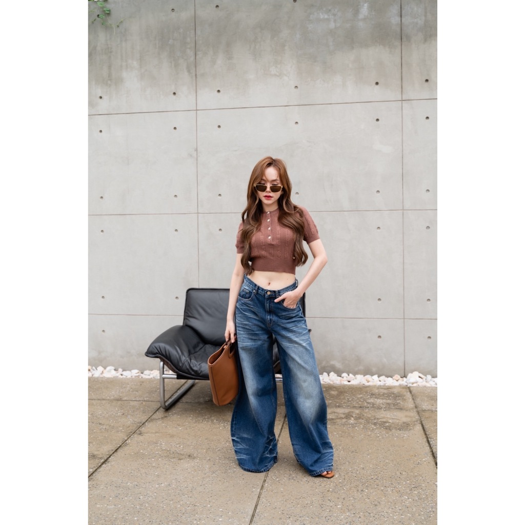 Wara Lucy top - B68 เสื้อนิตแขนสั้น - รูปที่ 4