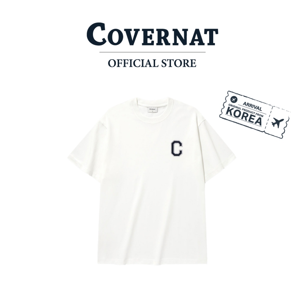 COVERNAT เสื้อยืด รุ่น Shine C Logo T-Shirt White (70062OSCSSU_U5WTXX)