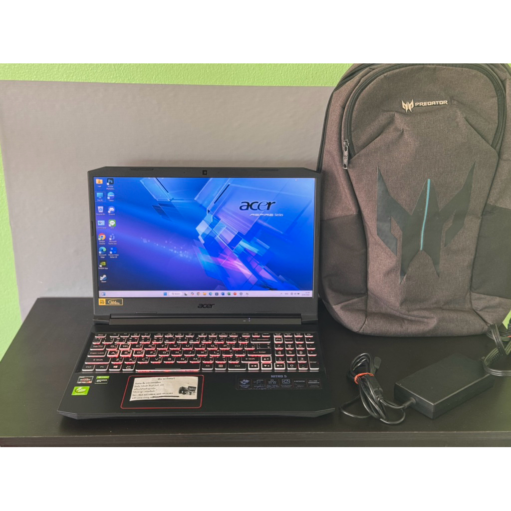 โน๊ตบุ๊ค Acer Nitro5 AN515-44-R28F  Ryzen5-4600H /Ram 8GB /SSD 512GB /GTX 1650Ti (มือสอง สภาพดี)