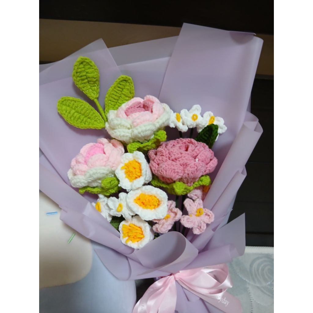 BOOM SALE bouquet of mix crochet flowers