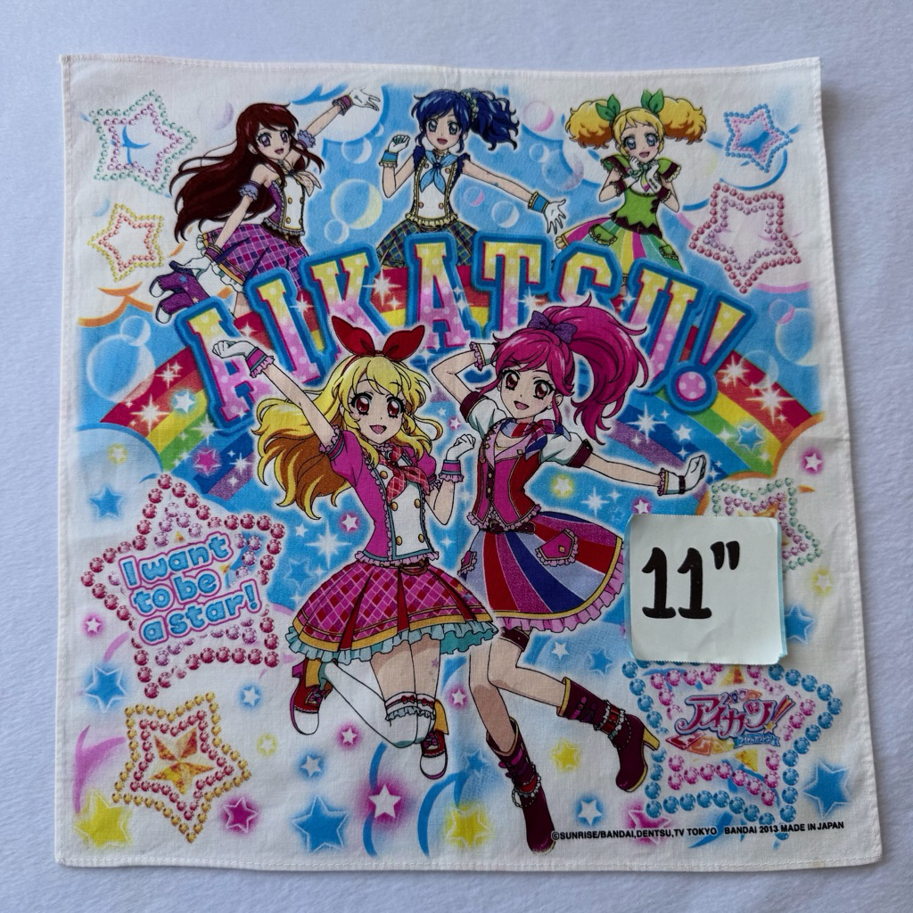 Aikatsu ผ้าเช็ดหน้าการ์ตูน