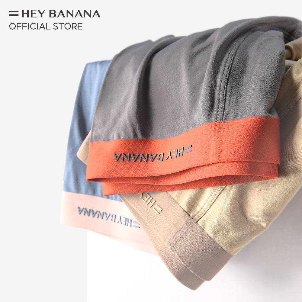 Hey Banana ชุดชั้นในผู้ชาย ชุดชั้นในนักมวย แฟชั่นเยาวชนกลางเอวกางเกงนักมวยชาย  ผลิตจากผ้าโมดาล 60S จัดส่งฟรี