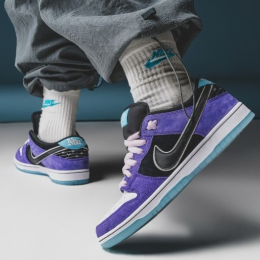 Hayley Wilson x Nike Dunk SB DUNK LOW PRO Low cut Purple Black and White