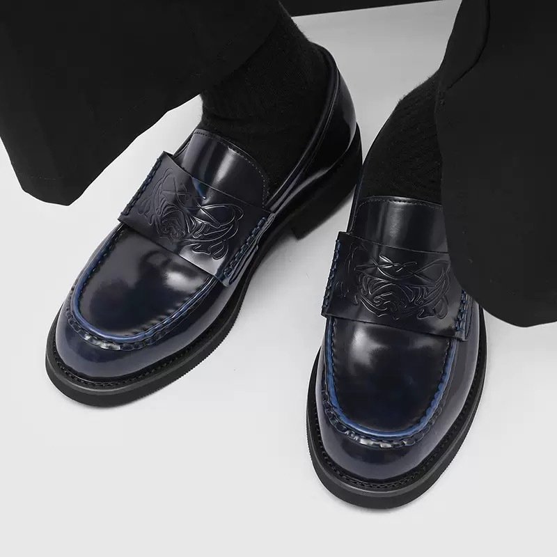 รองเท้า loafers เป็นทางการของผู้ชาย การออกแบบสไตล์ของนักออกแบบแฟชั่น ปาร์ตี้ เวลาพักผ่อน สำนักงานธุรกิจ รองเท้าหนังที่ทั - รูปที่ 5