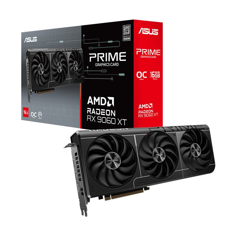 VGA(การ์ดจอ) ASUS PRIME RADEON RX 9060 XT O16G - 16GB GDDR6 (PRIME-RX9060XT-O16G) (3Y)