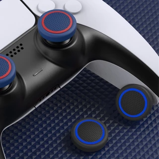 ฝาปิดจอยสติ๊ก ซิลิโคน 4 ชิ้น | ใช้ได้กับ PS5 / PS4 / Switch Pro / Xbox | ปุ่มยางอนาล็อกกันลื่น นุ่มมือ เกาะนิ้ว