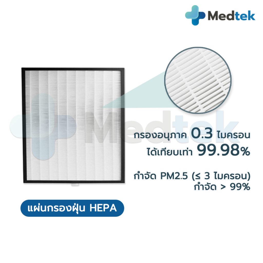 พร้อมส่ง✅ แผ่นกรองอากาศ Tefal PT3030 ไส้กรอง XD6230F0 สำหรับ เครื่องฟอกอากาศ Tefal PT3030 HEPA Filter H13 กรอง PM2.5 - รูปที่ 4