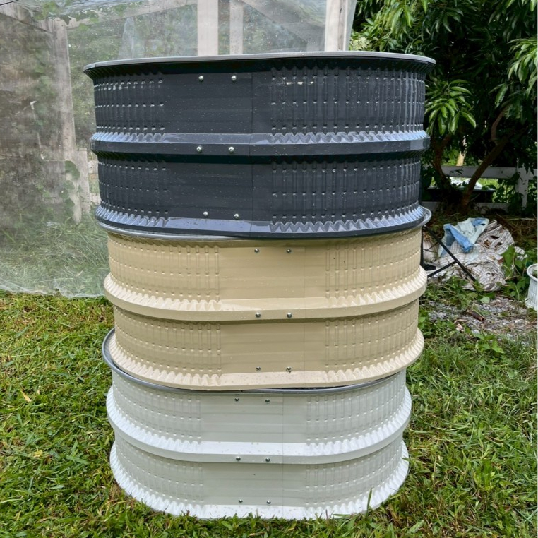 [ฟรียางรองกันบาด]กระถางเมทัลชีทปลูกผัก ขนาดกว้าง65cmxยาว90cm ปลูกดอกไม้ต้นไม้