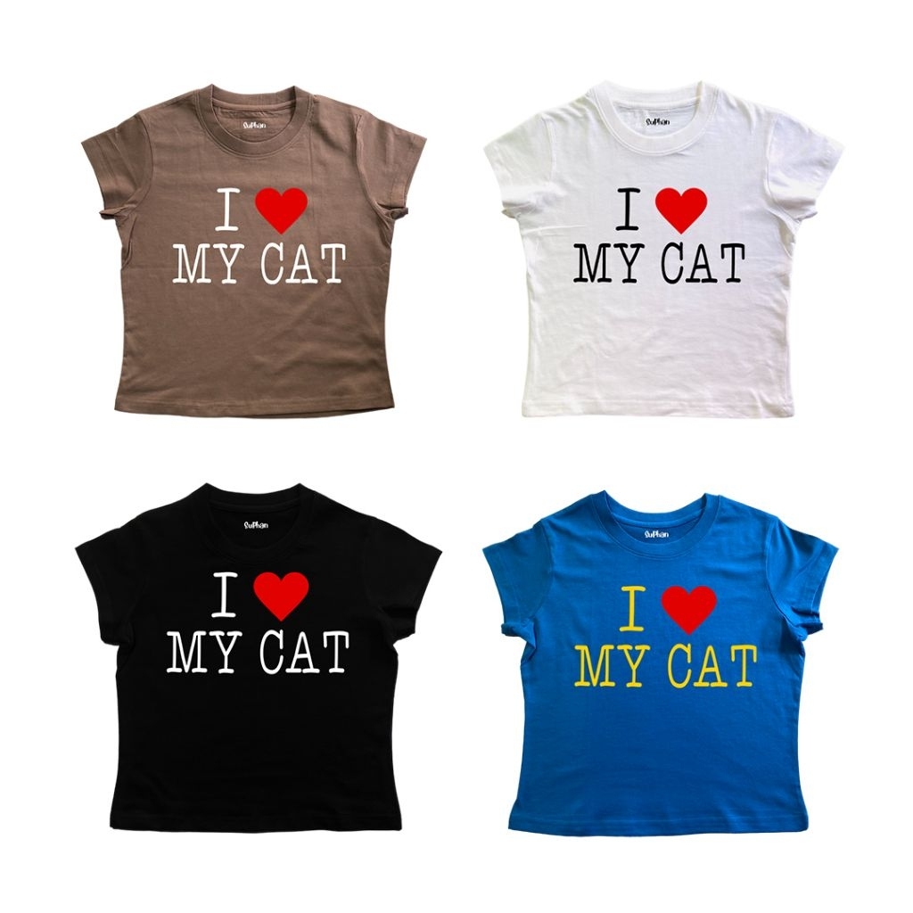chicchi.cshop | เสื้อยืดทรง babytee I❤️MY CAT