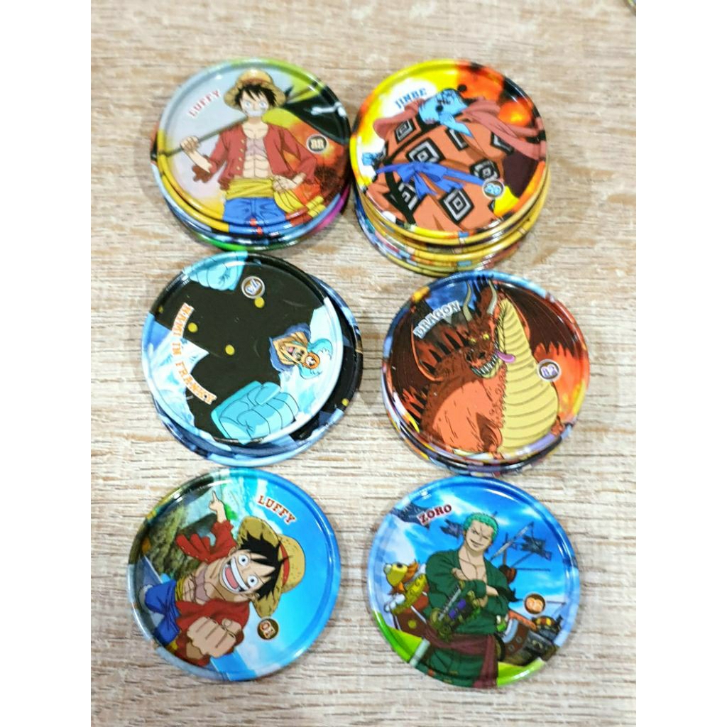 โปร 1.8 (ทอง เงิน ซีเคร็ท รุ่นใหม่) เหรียญเหล็ก วันพีช One Piece จากขนม โอโตริ Otori แยกขายแต่ละเหรี