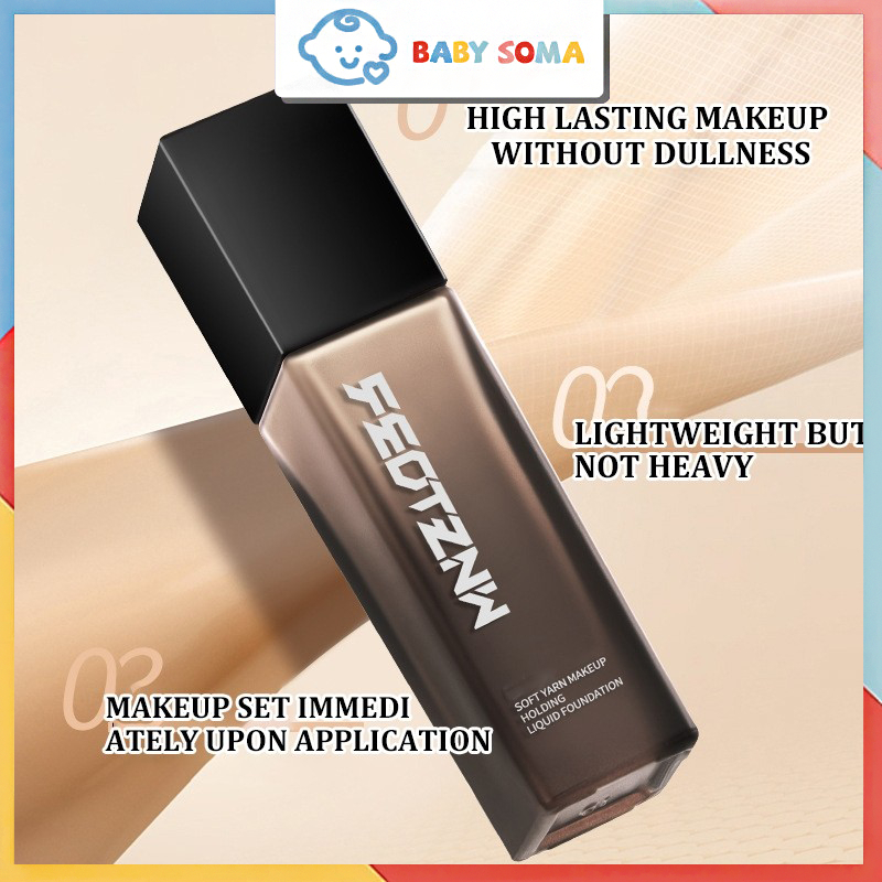 FEOTZNW เซ็ตรองพื้น คอนซีลเลอร์ป้องกันรอยเปื้อนติดทนนาน กันน้ำและกันเหงื่อ ให้ความชุ่มชื้น