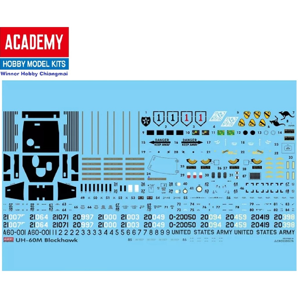 โมเดลเฮลิคอปเตอร์ Academy 12135 UH-60M Black Hawk Model Helicopter Kit 1/35 ราคา ถูกที่สุด ดีลบีเคเค แกลเลอรีภาพที่ 6