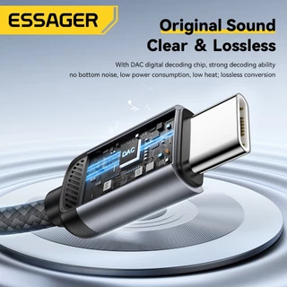 Essager Type-C ถึง L สายอะแดปเตอร์เสียง อะแดปเตอร์ OTG ชาร์จ + เสียง 2 ใน 1