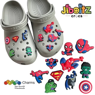 พร้อมส่ง Jibbitz ตัวติดรองเท้า corcs ลายการ์ตูนซุปเปอร์ฮีโร่ DIY จิ๊บบิท ตัวการ์ตูน สไปเดอร์แมน