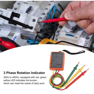 มิเตอร์วัดเฟสไฟฟ้า เครื่องวัดเฟสไฟฟ้า 3เฟส แสดงผลด้วยไฟ LED รุ่น SM852B Indicator Detector Meter 3Phase Rotation Tester