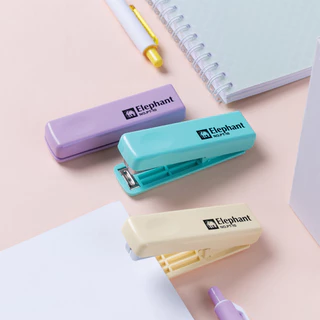 เครื่องเย็บกระดาษ Elephant ตราช้าง NO.PT-10 เครื่องเย็บ สีพาสเทล พับเก็บได้ คละสี (จำนวน 1 เครื่อง)