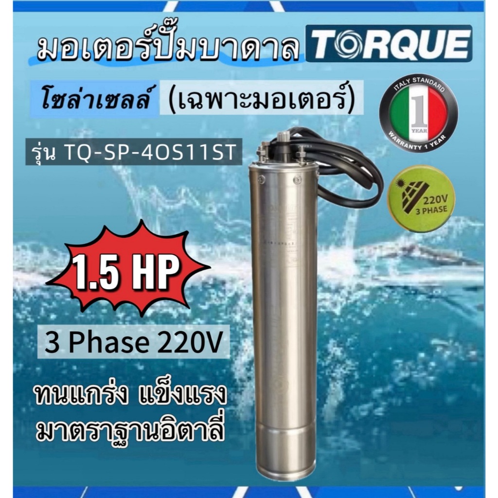 มอเตอร์โซ่ล่าเซลล์ (ทอร์ค) 1HP ,1.5HP, 2 HP, 3 HP,  (เฉพาะมอเตอร์) 3Phase (รับประกัน 1ปี)