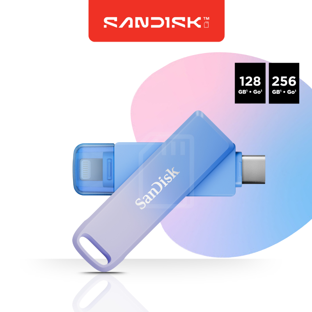 SanDisk Creator Phone Drive - 256GB , 128GB for iPhone , iPad Backup สำรองข้อมูล ( SDIXD0N  ) 2Y