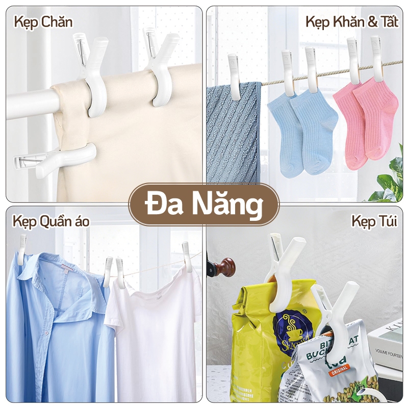 (แพ็ค 2 ชิ้น) คลิปหนีบผ้ากันลมไซส์ใหญ่ สำหรับผ้านวม ผ้าห่ม และเสื้อผ้า - รูปที่ 3