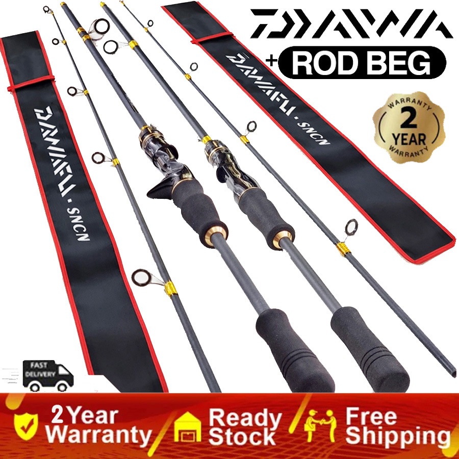 DAIWA คันเบ็ด น้ำหนักเบาปั่น Baitcasting Rod M การกระทำ คันเบ็ด UL สำหรับจิ๊กกิ้ง | คันเบ็ดพกพาสำหรับตกปลา 1.6M-2.7M