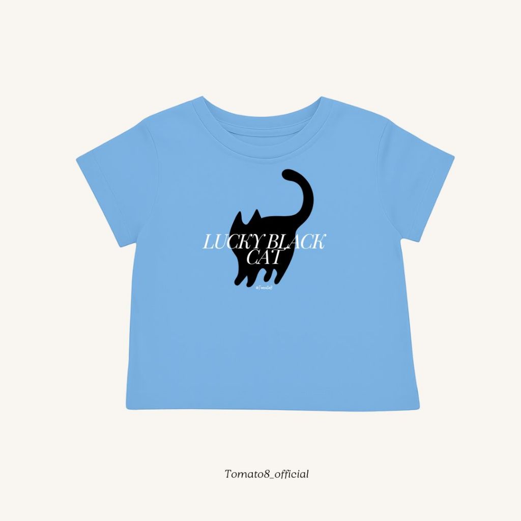 [Tomato8]-Baby tee Lucky Cat