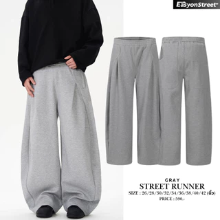 Street runnner กางเกงวอร์มทรงบอลลูน ทรงผ้าทิ้งตัวนุ่มๆ สไตล์เกาหลี ใส่ทำงาน ใส่ออกกำลังกาย ใส่เที่ยวครบจบในตัวเดียว