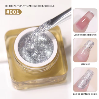 Nawoelite สีทาเล็บเจล เจล silver สีทาเล็บเจล DIY สีเงิน/ทองแชมเปญ เจลลากเส้น 💅🏻 สีเจลเงินแวววาว ตกแต่งเล็บสไตล์เกาหลี