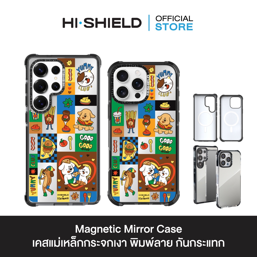 HI-SHIELD Magnetic Mirror Case รุ่น SSKTMMEE S173 -เคสแม่เหล็กกระจกเงากันกระแทก [iPhone15/16/17/18/S25/S26Ultra]