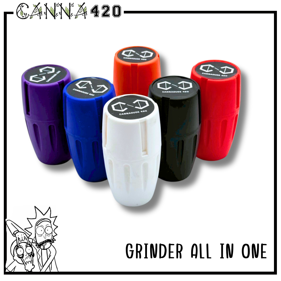 Grinder All In One Storage jar + Grinder Jar Cannadude420 เครื่องบด ที่บด พร้อม กระปุกโหล [GDS40]