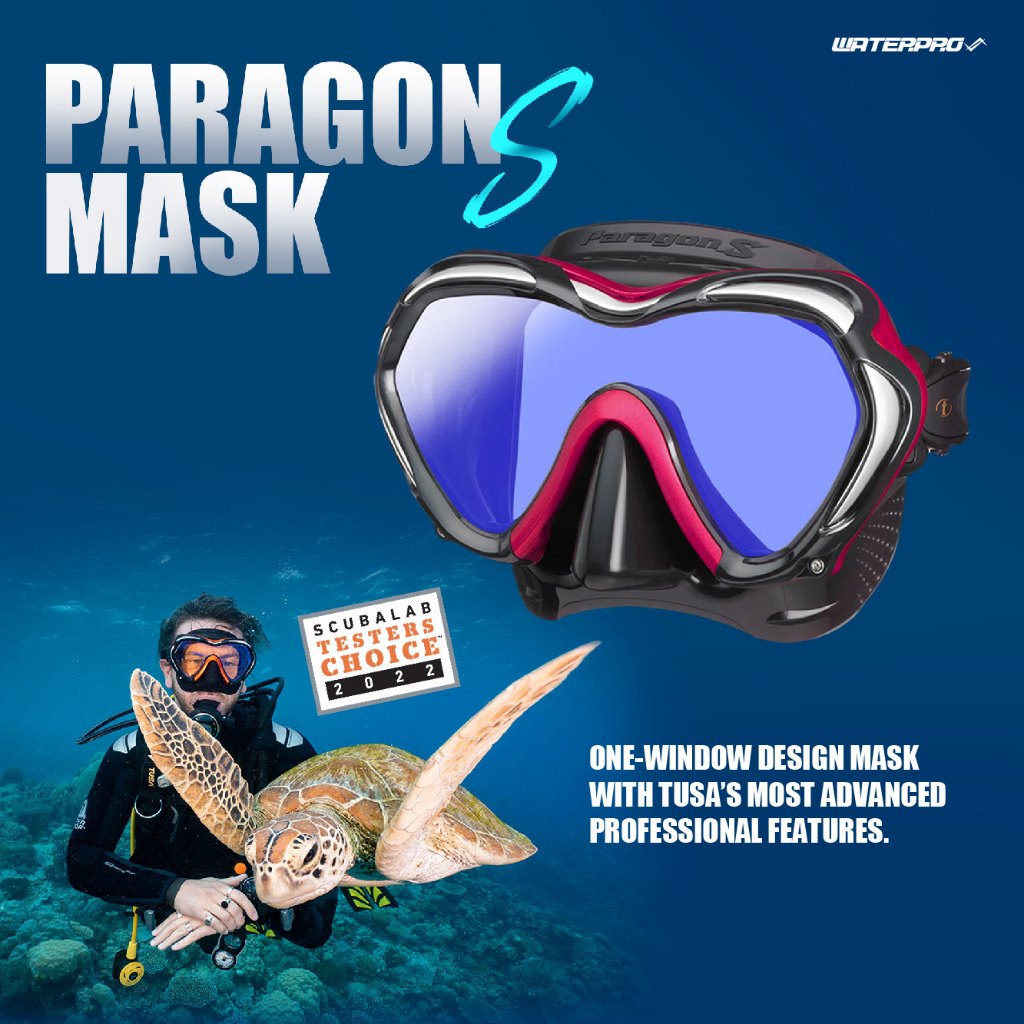 หน้ากากดำน้ำ – M2001S รุ่น Paragon (เลนส์คู่) & M1007 Paragon S (เลนส์เดี่ยว) แบรนด์ TUSA – รุ่นท็อปของTUSA