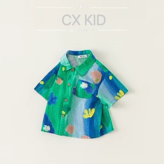 BB095 เสื้อเชิ้ตเด็ก เสื้อแขนสั้นเด็ก ผ้าดี ใส่สบาย เท่และมีสไตล์ สินค้าพร้อมส่ง