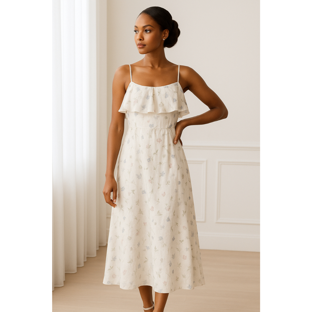 เดรส Fairy Garden Maxi เดรสแม็กซี่@SP022