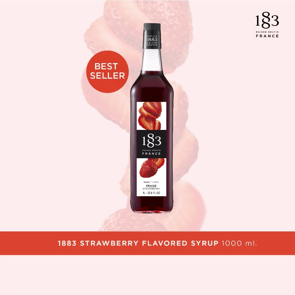 1883 น้ำเชื่อมกลิ่นสตรอเบอร์รี่ | STRAWBERRY SYRUP 1000 ml. (SKU 1644)